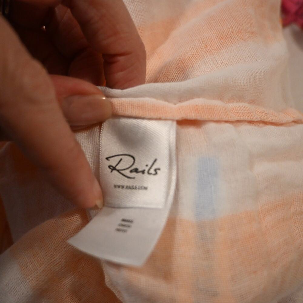 NWOT: Rails Jamie Ortanga Stripe Organic Cotton Shirt - Picture 9 of 11